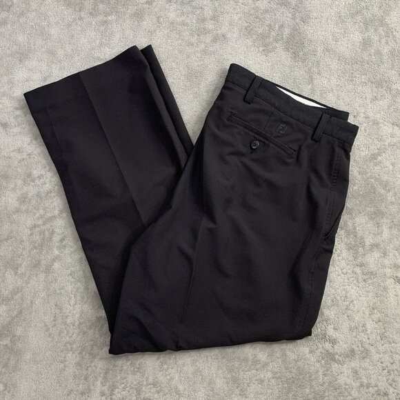FootJoy Pants Men 40x28 Pro Tour Performance Golf Pants Black Stretch Casual - Picture 1 of 15